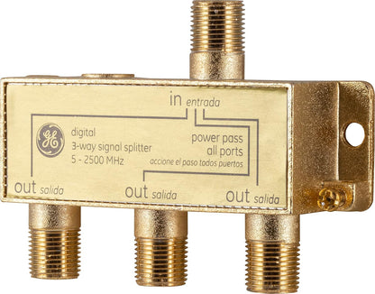 GE A2OD-485 3-Way Coaxial Cable Splitter 2-Pack