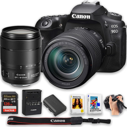 Canon EOS 90D DSLR 18-135mm Lens Kit (Renewed)