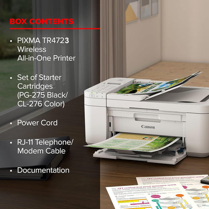 Canon TR4723 PIXMA Wireless All-in-One Printer White