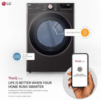 LG DLEX4000B 7.4 cu. ft. Smart Electric Dryer - Black Steel