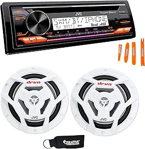 JVC KD-T91MBS Marine Stereo with Speakers Bluetooth