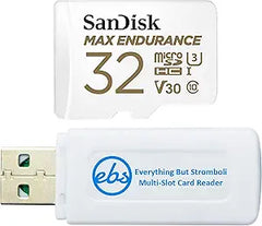 SanDisk SDSQQVR-032G-GN6IA 32GB MAX Endurance MicroSD Card Bundle