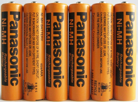 Panasonic HHR-75AAA/B-6 Cordless Phone Batteries (6-Pack)