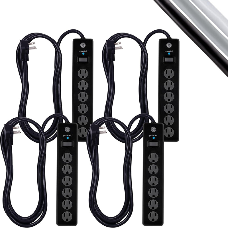 GE DFTQ-R186 6-Outlet Surge Protector 4-Pack 10 Ft — main product image