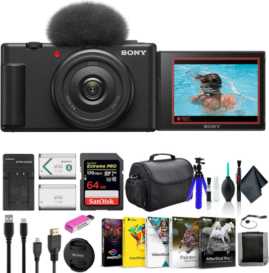 Sony ZV1F/B Vlogging Camera Kit Black