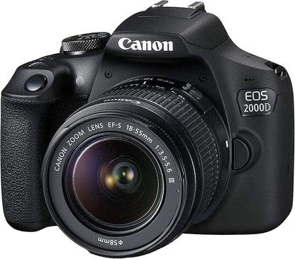 Canon EOS 2000D Rebel T7 DSLR 18-55mm Bundle