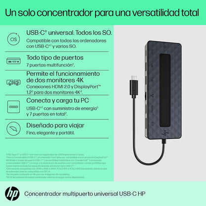 HP Universal USB-C Multiport Hub (Renewed)