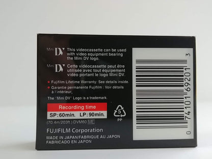 Fujifilm DVC-M60 MiniDV Videocassette - Single Pack