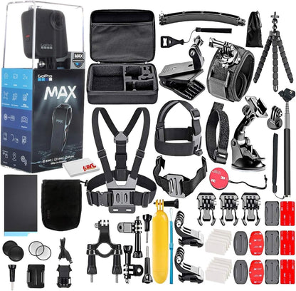 GoPro MAX CHDHZ-201 360 Waterproof Action Camera Bundle