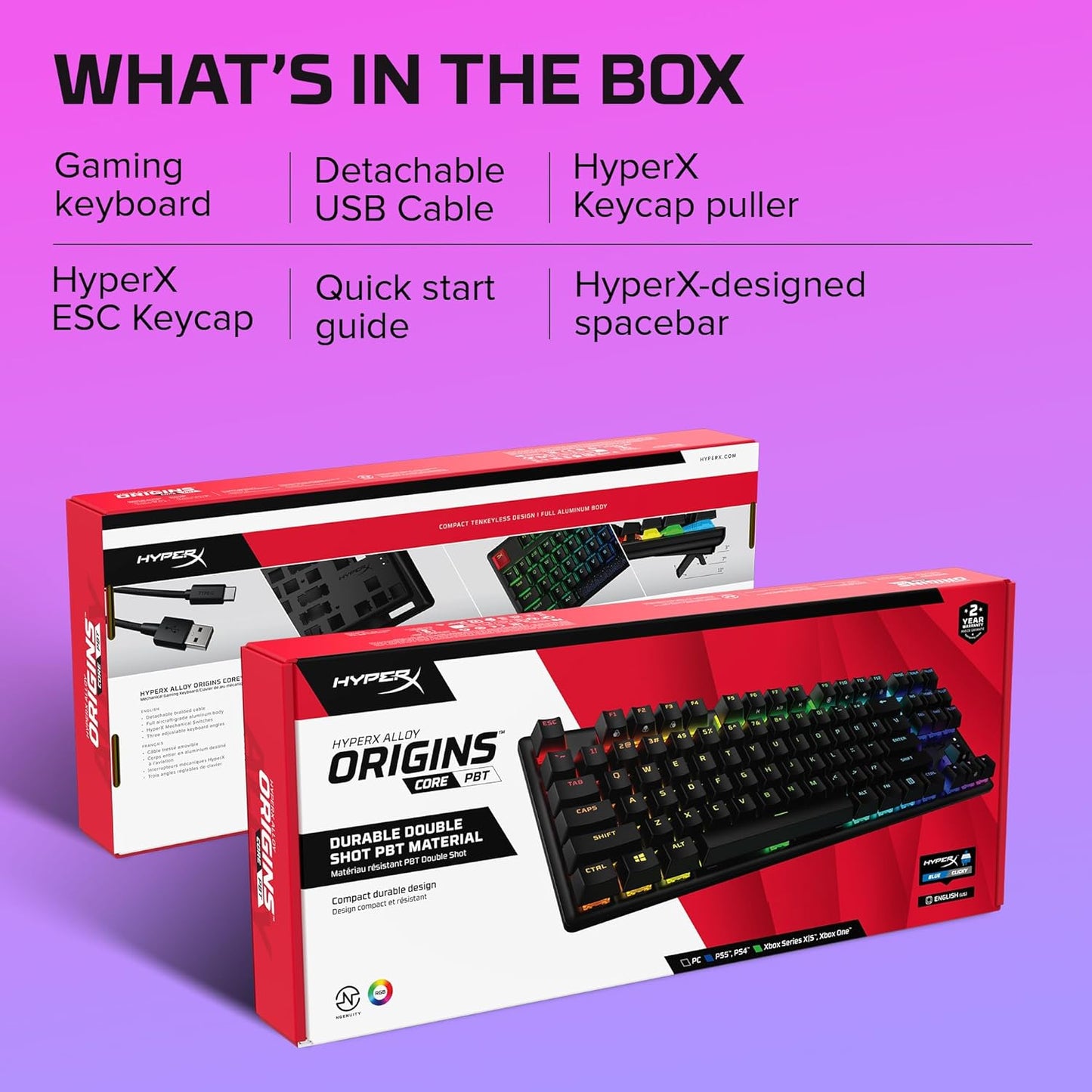 HyperX 639N8AA Alloy Origins Core TKL Mechanical Keyboard