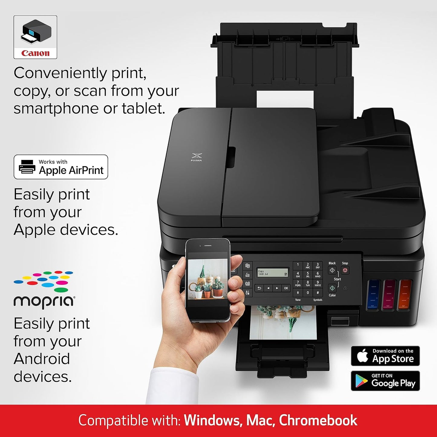 Canon G7020 Wireless MegaTank All-in-One Printer with Alexa