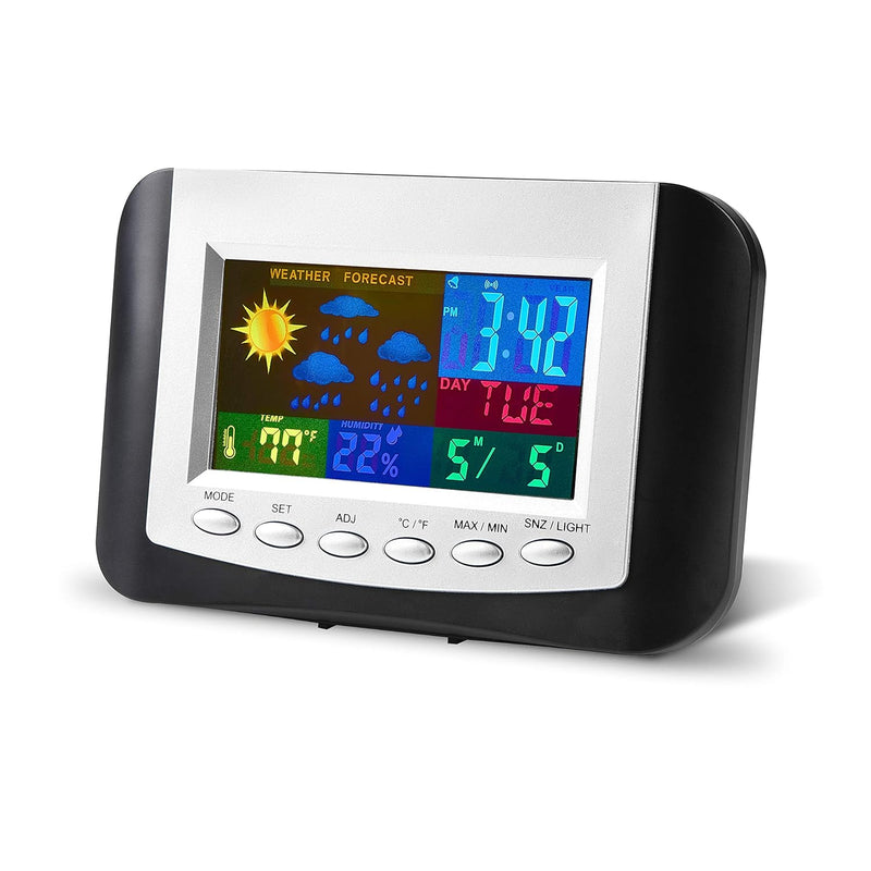 RCA Weather Station Alarm Clock with Color Display — main product image