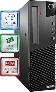 Lenovo M93P Renewed i5 SFF Desktop 32GB RAM 500GB SSD