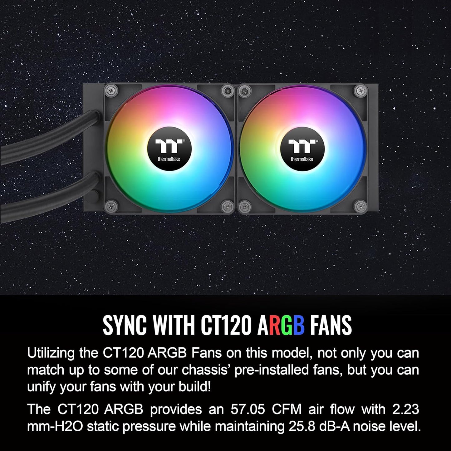 Thermaltake CL-W361-PL12SW-A TH240 ARGB V2 CPU Liquid Cooler