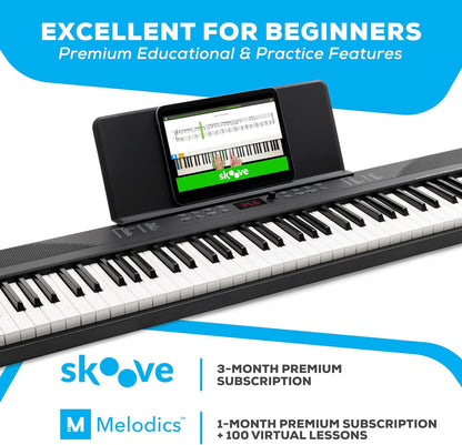 Alesis RECITAL PLAY 88-Key Digital Piano Keyboard Bundle