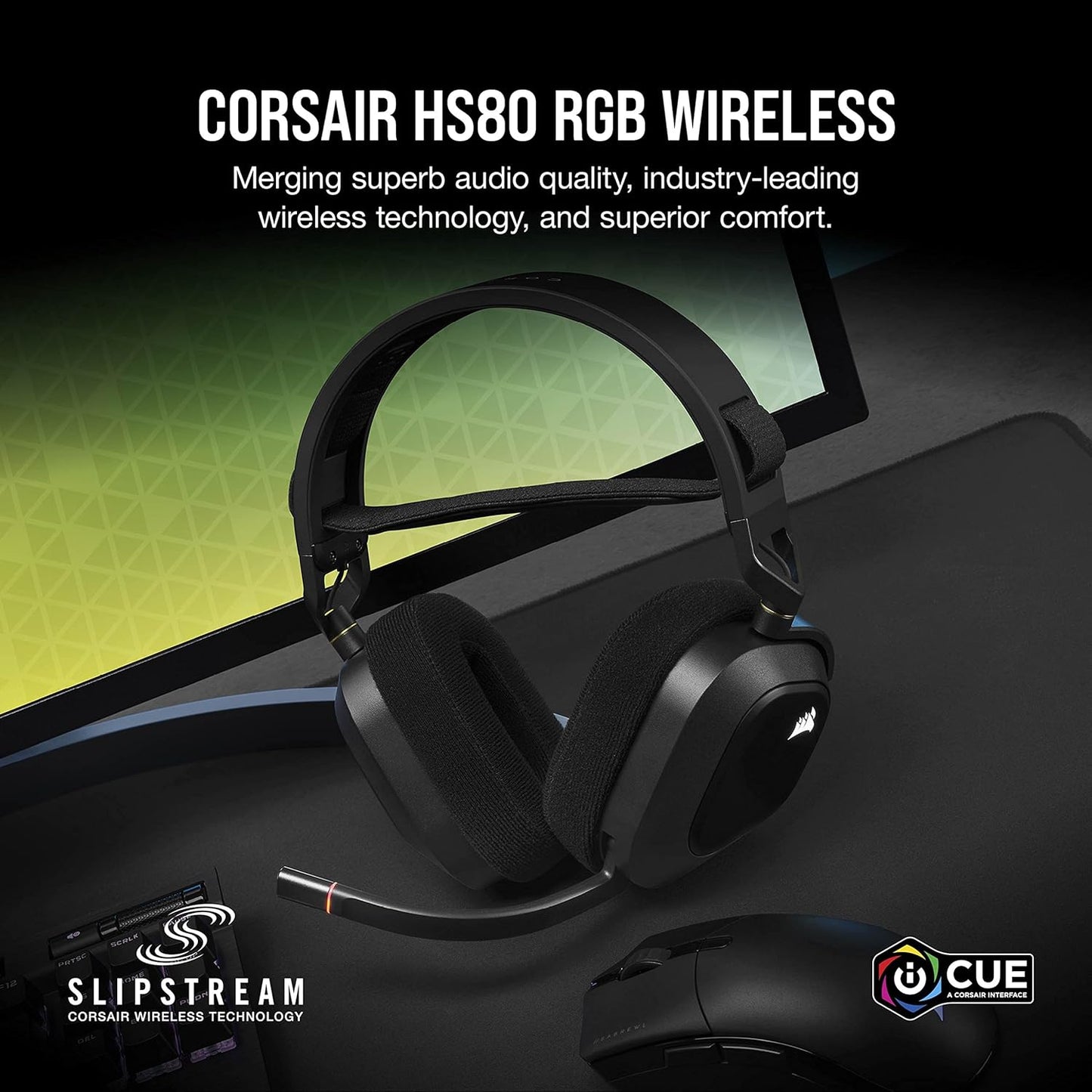 Corsair HS80 RGB Wireless Premium Gaming Headset Renewed