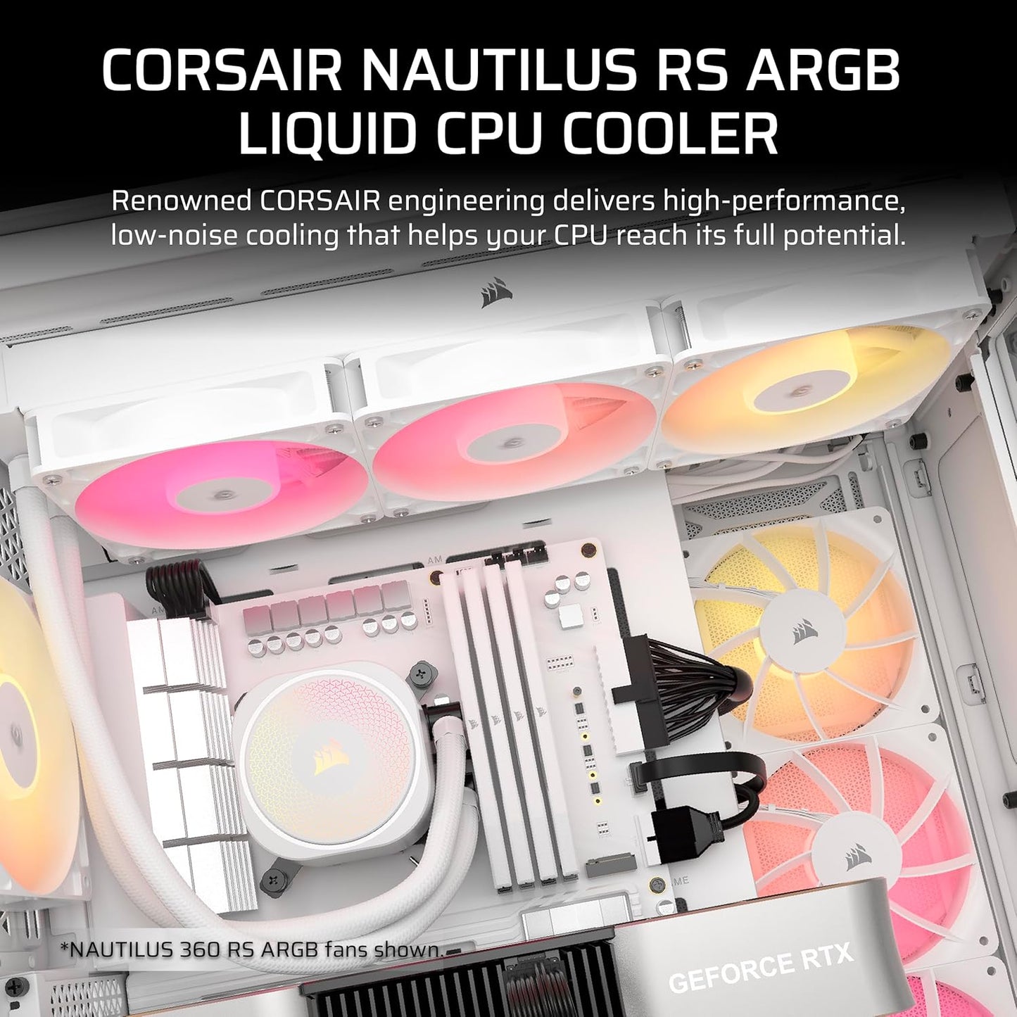 Corsair CW-9060094-WW Nautilus 240 RS ARGB Liquid CPU Cooler White