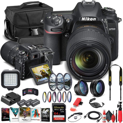 Nikon 1582 D7500 DSLR 18-140mm Lens Bundle Renewed