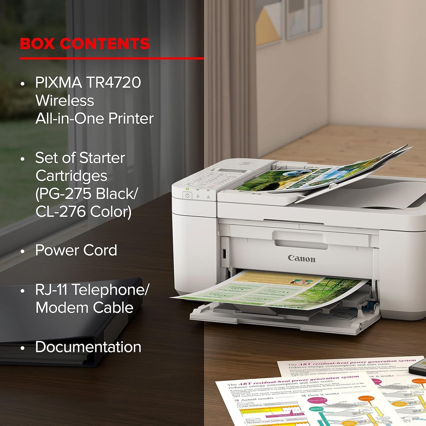 Canon TR4720 PIXMA Wireless All-in-One Printer - White