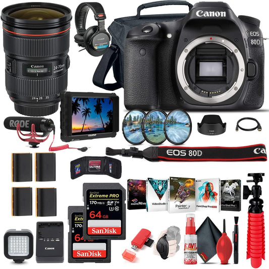 Canon EOS 80D DSLR Camera Bundle (Renewed)