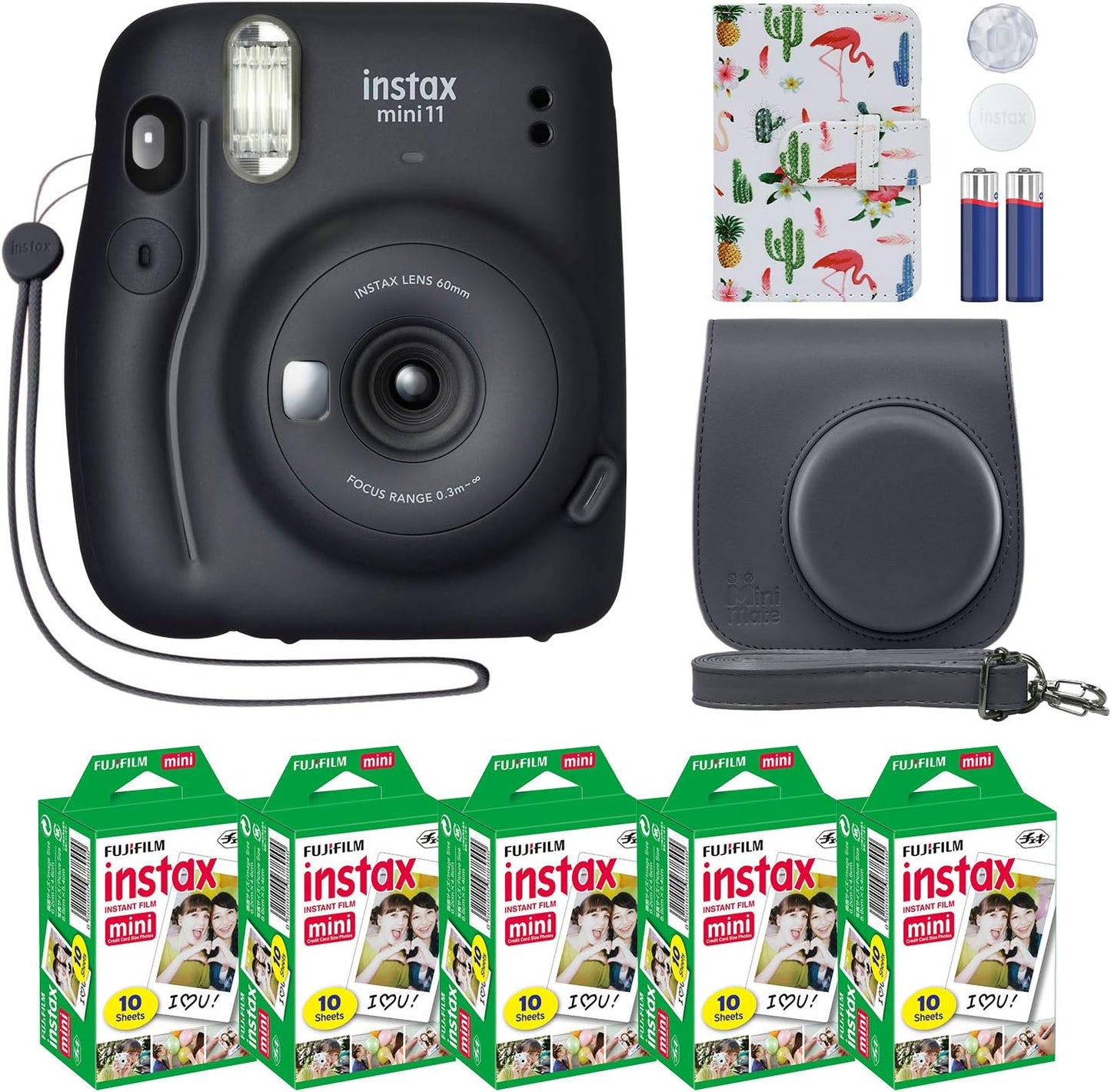 Fujifilm Instax Mini 11 Instant Camera Bundle - Charcoal Gray