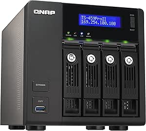 QNAP TS-459-PROII-US 4-Bay SATA USB 3.0 Turbo NAS Server