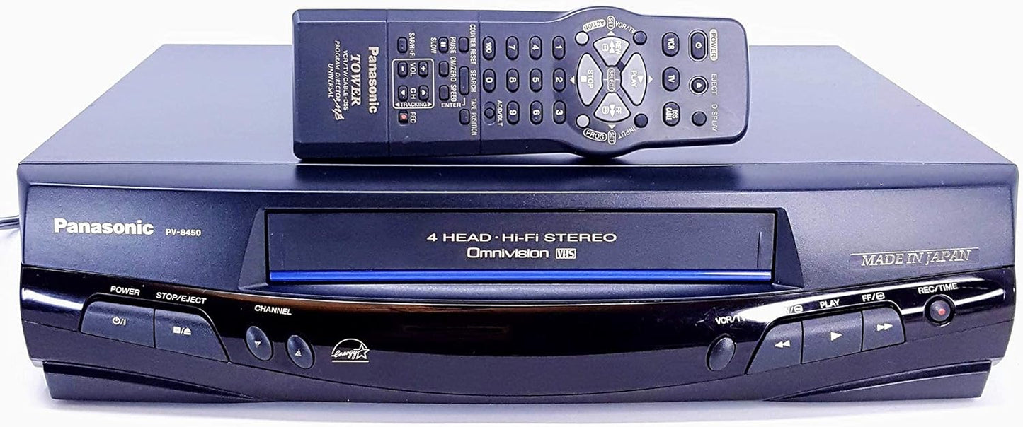 Panasonic PV-8450 VCR VHS Player Recorder Renewed