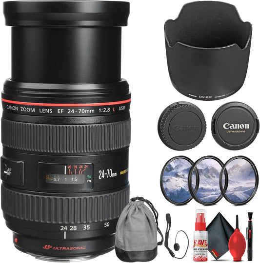 Canon 8014A002 EF 24-70mm f/2.8L USM Zoom Lens Renewed