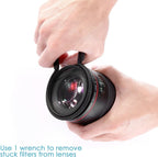 Neewer Rubber-Coated Metal Lens Filter Remover Wrench Set