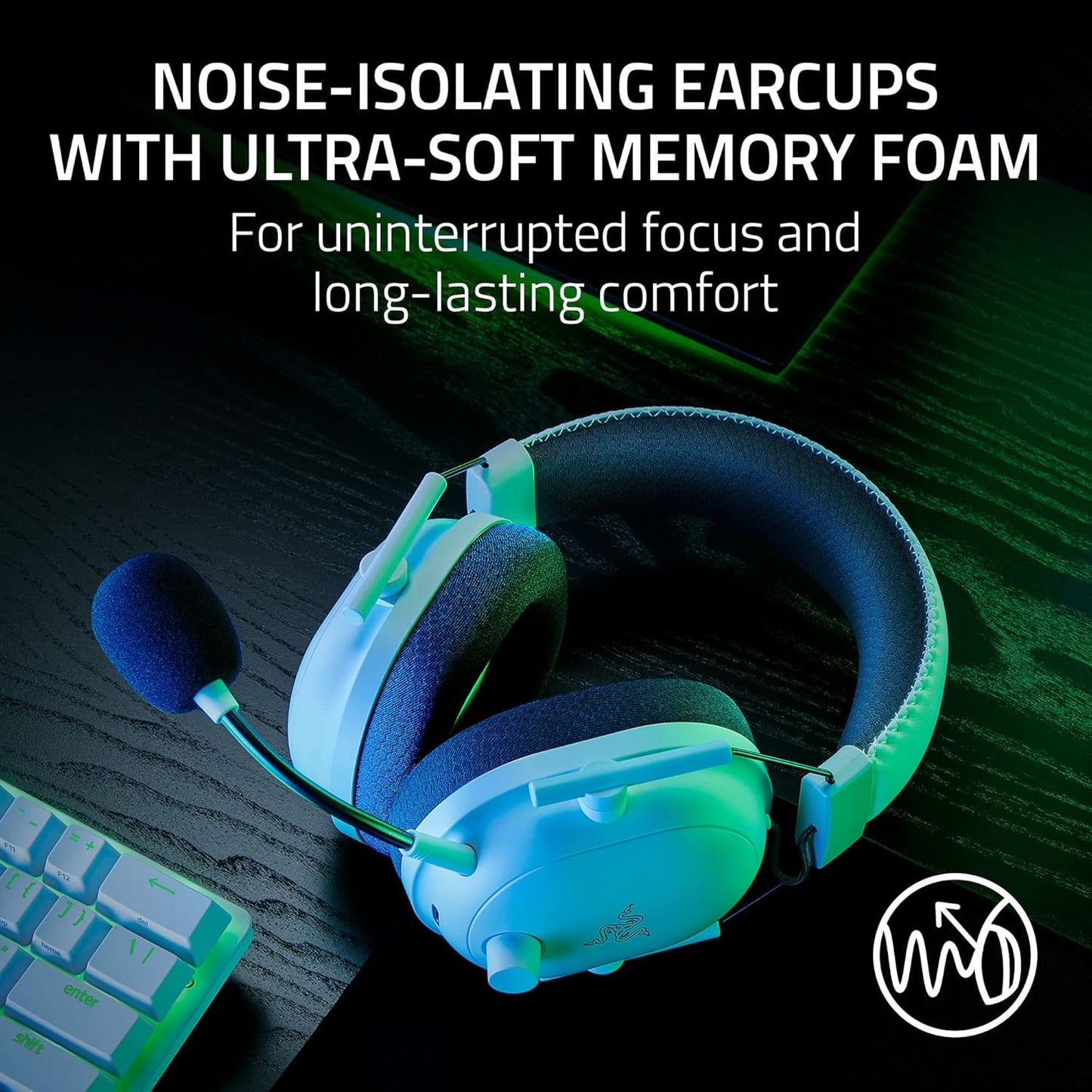 Razer BlackShark V2 Pro 2023 Wireless Gaming Headset - White (Renewed)