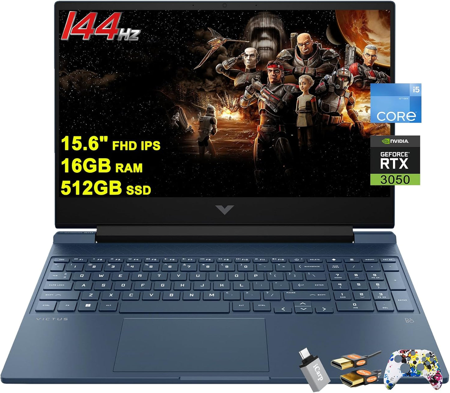 HP Victus 15 Gaming Laptop i5-12450H RTX 3050 144Hz