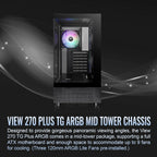 Thermaltake CA-1Y7-00M1WN-01 View 270 ARGB Mid-Tower Case