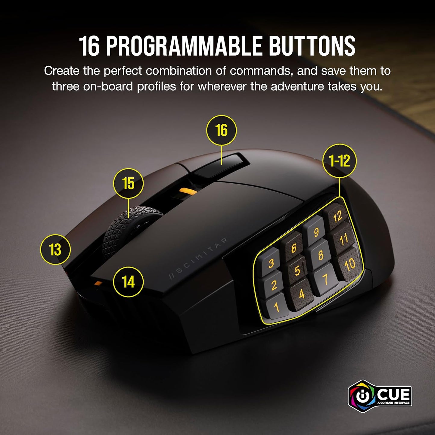 Corsair CH-9314311-NA SCIMITAR ELITE Wireless MMO Mouse