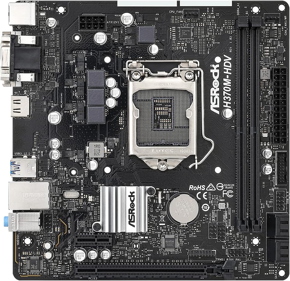 ASRock H370M-HDV LGA1151 Micro ATX Motherboard