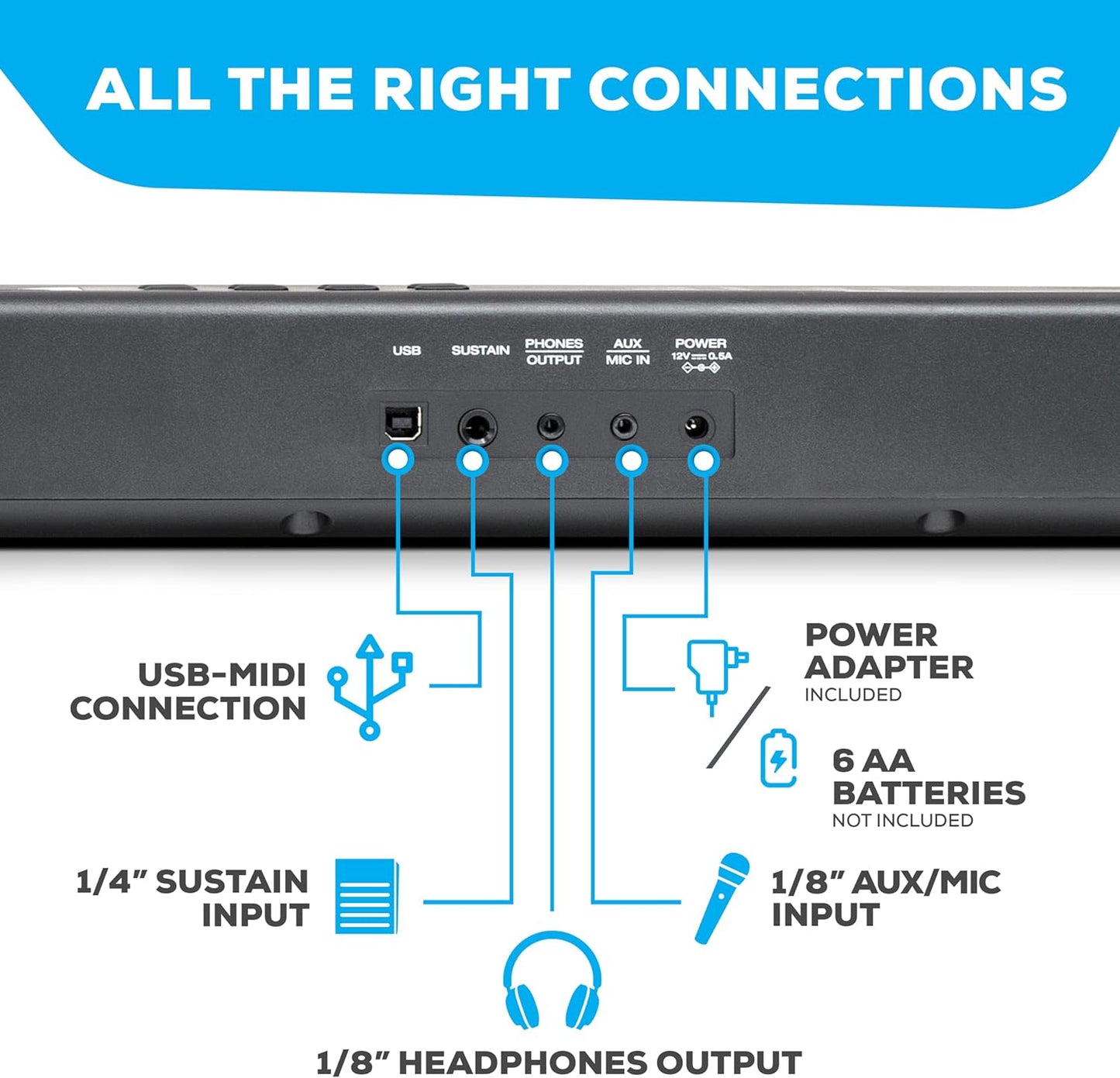Alesis RECITAL PLAY 88-Key Digital Piano Keyboard Bundle