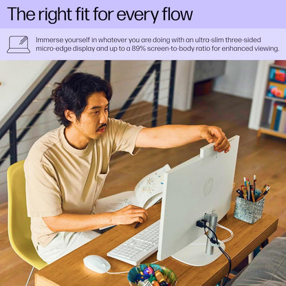 HP 24 23.8" FHD All-in-One Desktop, Athlon Silver, 512GB SSD