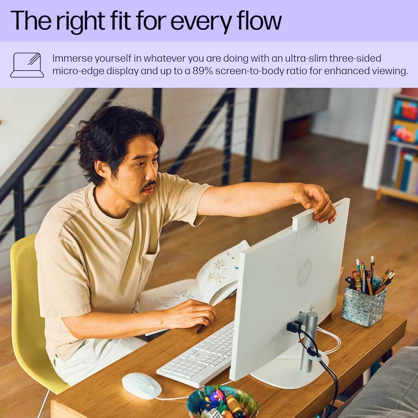 HP 24 All-in-One Desktop - AMD Athlon, 16GB RAM, 1TB SSD