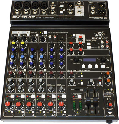 Peavey PV 10 AT 10-Channel Mixer Bluetooth Auto-Tune
