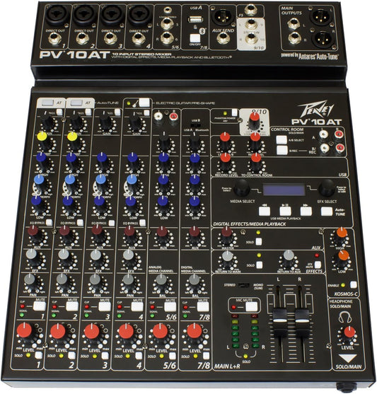 Peavey PV 10 AT 10-Channel Mixer Bluetooth Auto-Tune