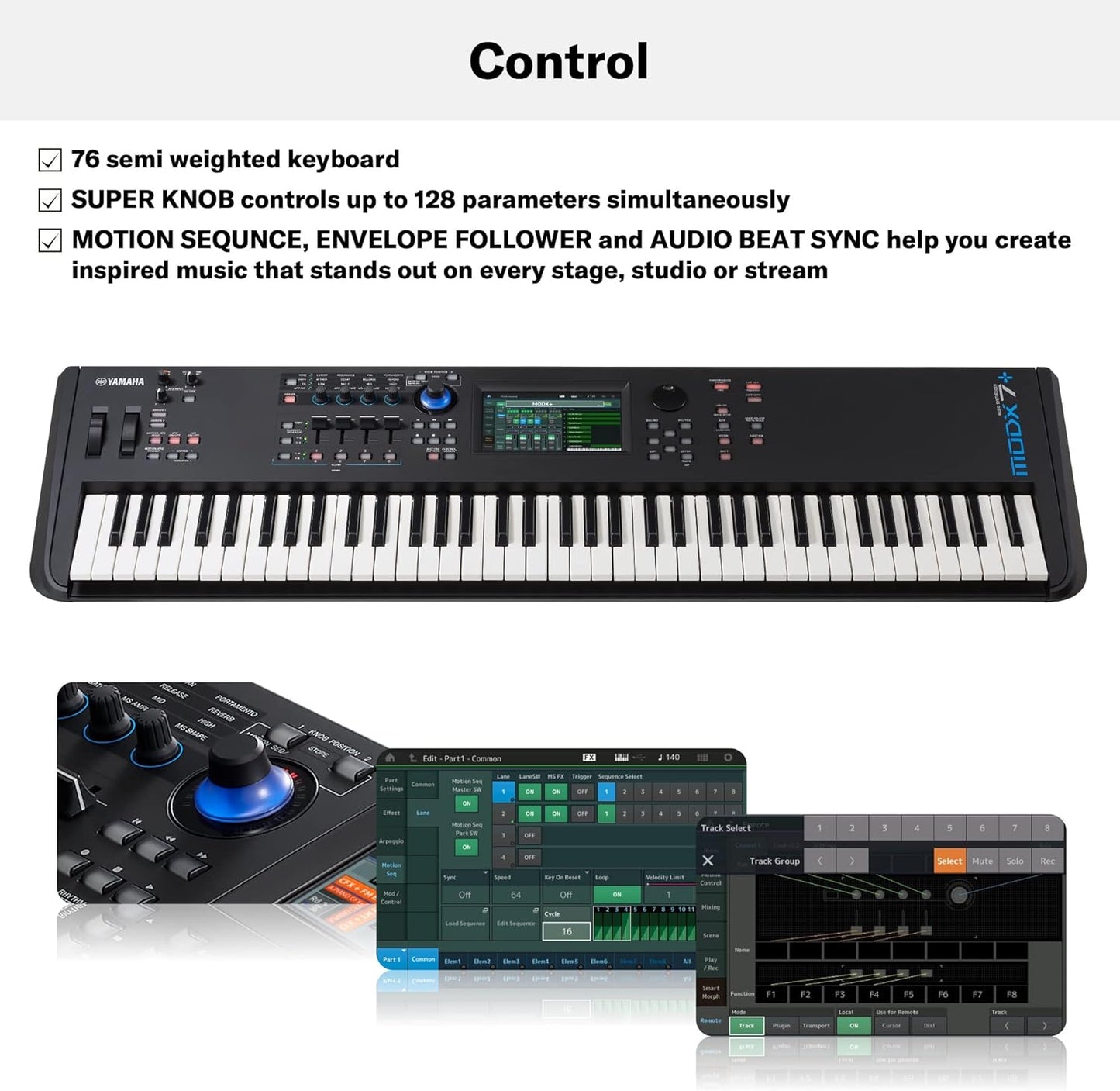 Yamaha MODX7+ 76-Key Synthesizer Workstation Black