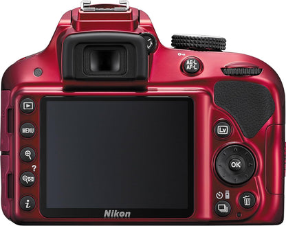 Nikon 1533 D3300 Red Digital SLR 18-55mm Lens