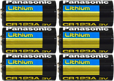 Panasonic CR123A 3V Lithium Battery - 6 Pack - High Power