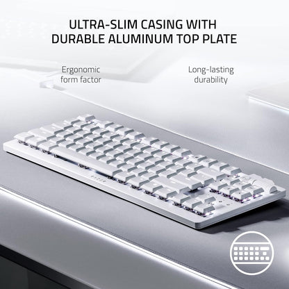 Razer DeathStalker V2 Pro TKL White Wireless Gaming Keyboard (Renewed)