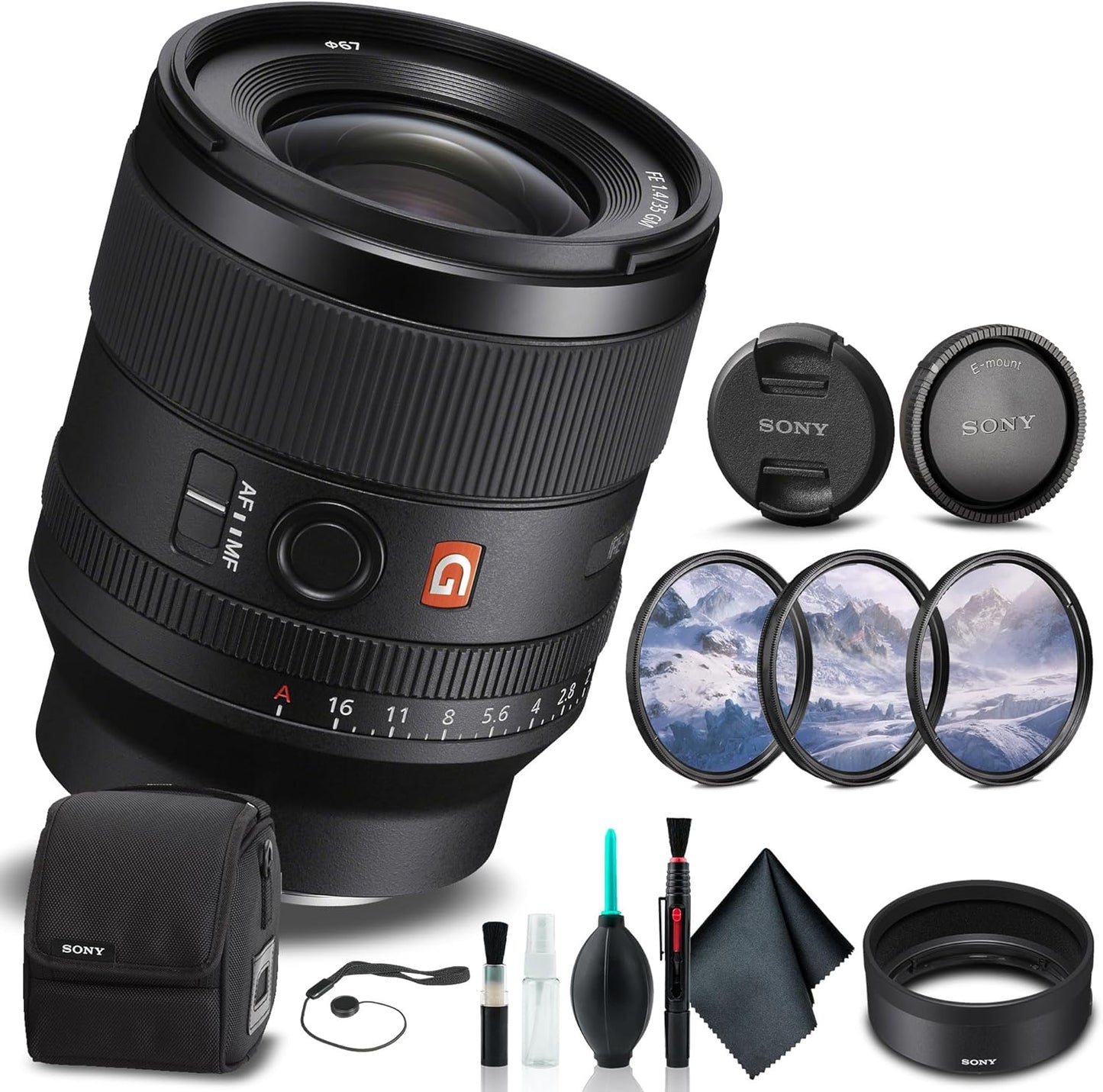 Sony SEL35F14GM FE 35mm f/1.4 GM Lens Kit