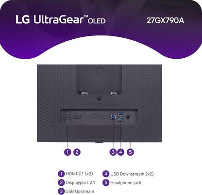 LG 27GX790A-B 27" 480Hz OLED Ultragear Gaming Monitor
