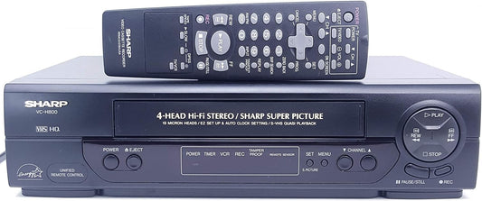Sharp VC-H800U 4-Head Hi-Fi Stereo VHS VCR Player/Recorder