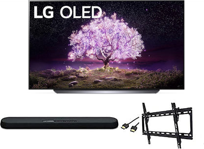 LG OLED77C1 77-Inch 4K OLED Smart TV Bundle