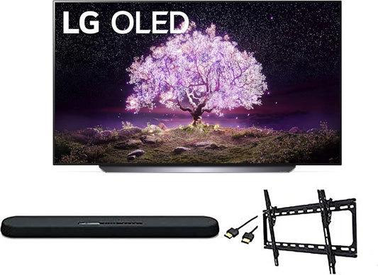 LG OLED77C1 77-Inch 4K OLED Smart TV Bundle
