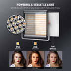Neewer 90090644@@##1 Dimmable Bi-Color LED Video Lighting Kit