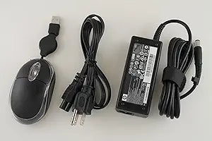 HP PPP009H 65W Laptop AC Adapter with USB Mouse